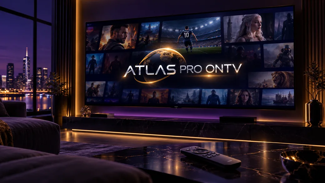 Interface de l'application Atlas Pro ONTV : direct, replay et VOD